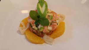 antipasto arancia e salmone