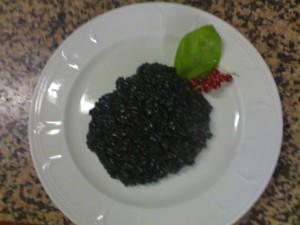 risotto al nero di seppie